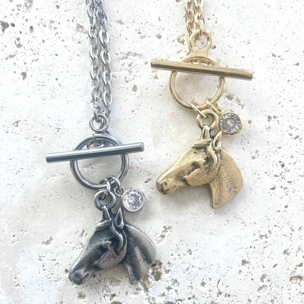 Horse necklace derby equestrian jewelry animal lover
