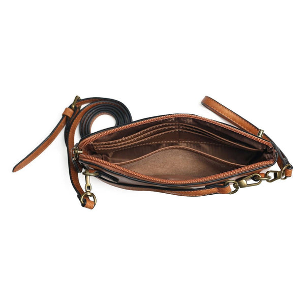 Black Snaffle Bit Clutch Crossbody Bag
