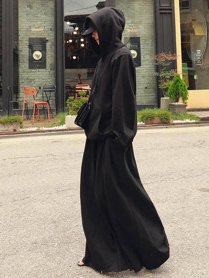 Loose Urban Gray Wide Leg Elastic Waist Pants: LIGHT GRAY / M