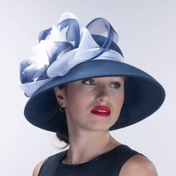 Winter Church & wedding wear hat collection. Great quality: 400494-PU