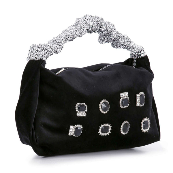 Bold Stone Petite Evening Bag: Black