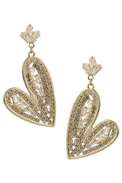 Heart Rhinestone Earrings