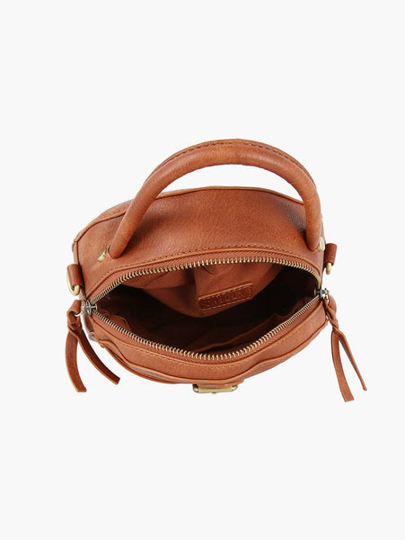 Brown Vegan Leather Crossbody Bag