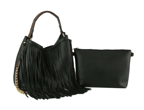 Fringe Hobo Handbag Set: D-0730-LST