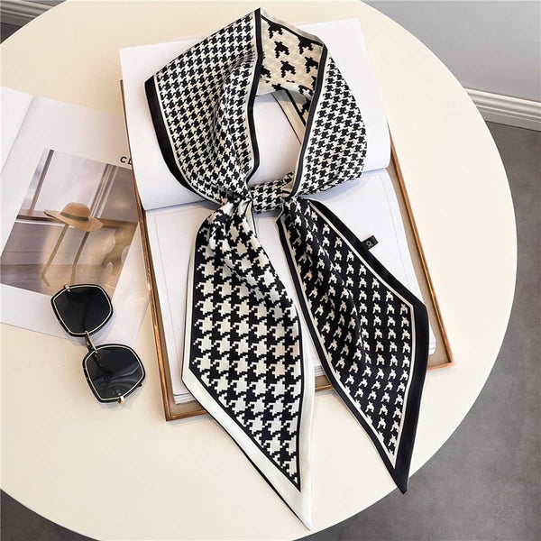 FASHIONABLE DOUBLE-LAYER NARROW SILK HEAD SCARF_CWASC1512: TYPE1 / (OS) 1