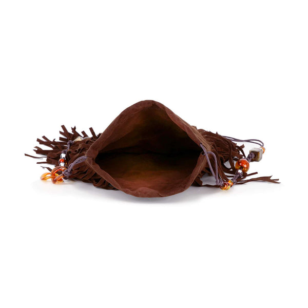 Boho Fringe Shoulder Bag: Coffee