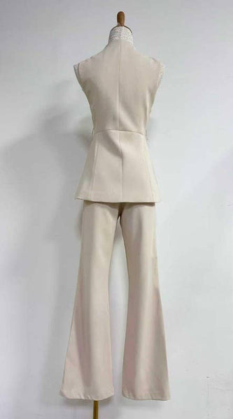 Modern Vest and Trouser Set: Black / L