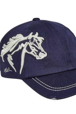 Black cap with horse head