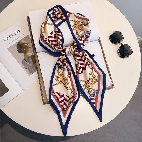 FASHIONABLE DOUBLE-LAYER NARROW SILK HEAD SCARF_CWASC1512: TYPE1 / (OS) 1