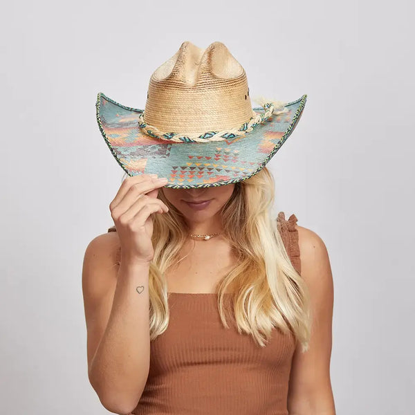 Mexican Palm Straw Hat - Style Cassius: Natural / MD