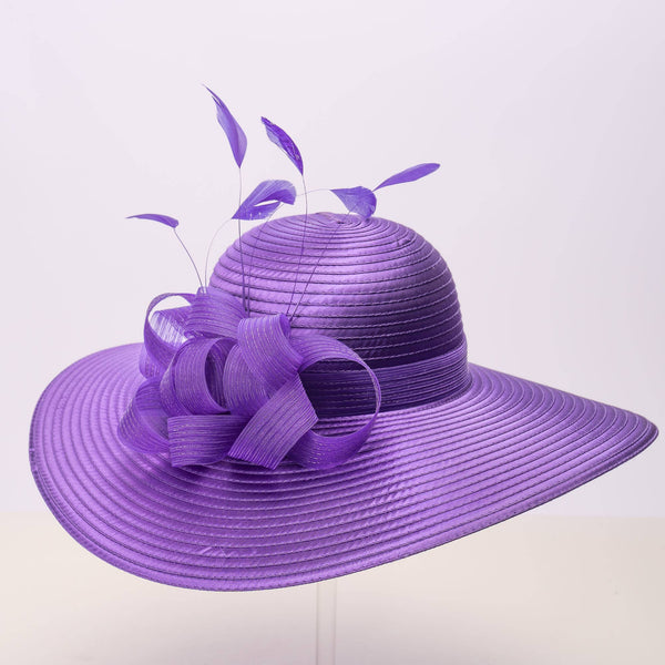 321883 | Color Satin Taffeta Off-The-Face Church Hat: BLACK