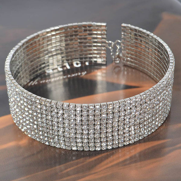 Flashy Diva Choker Necklace: Gold