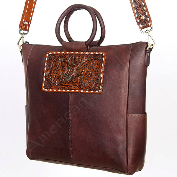 LC-ADBGI143B Tote Genuine Western Leather Women Bag: ADBGI143B