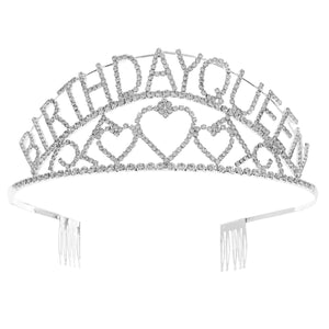 Rhinestone Heart Birthday Queen Tiara