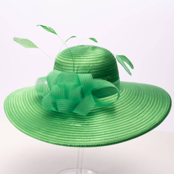 321883 | Color Satin Taffeta Off-The-Face Church Hat: BLACK