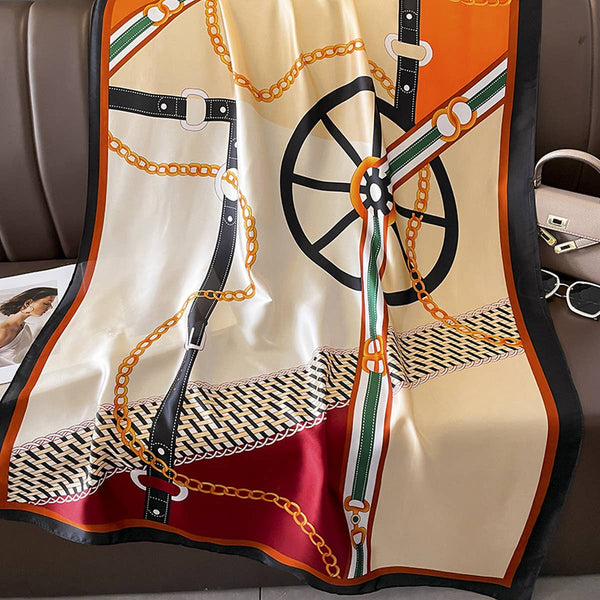 Retro Equestrian Print Shawl/Scarf