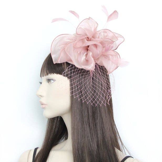Style Fleur. Pink Chiffon Fascinator On An Aliceband