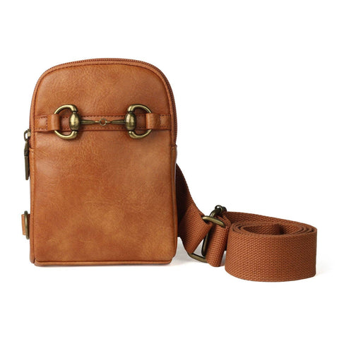 Brown Snaffle Bit Crossbody Bag