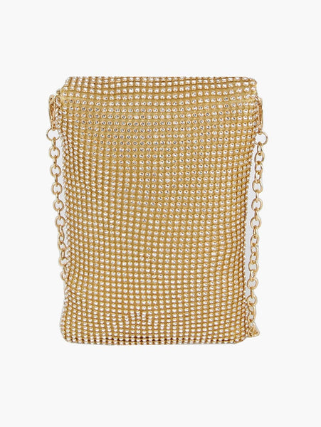 Evening Clutch Purse Mesh Crossbody Bag: SILVER