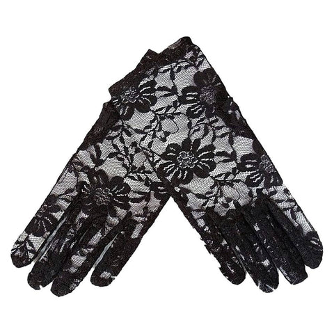 Bridal Mesh Gloves: Black