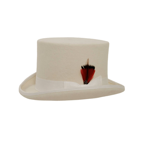 Lightweight Wool Top Hat - Style Majestic: White / LG