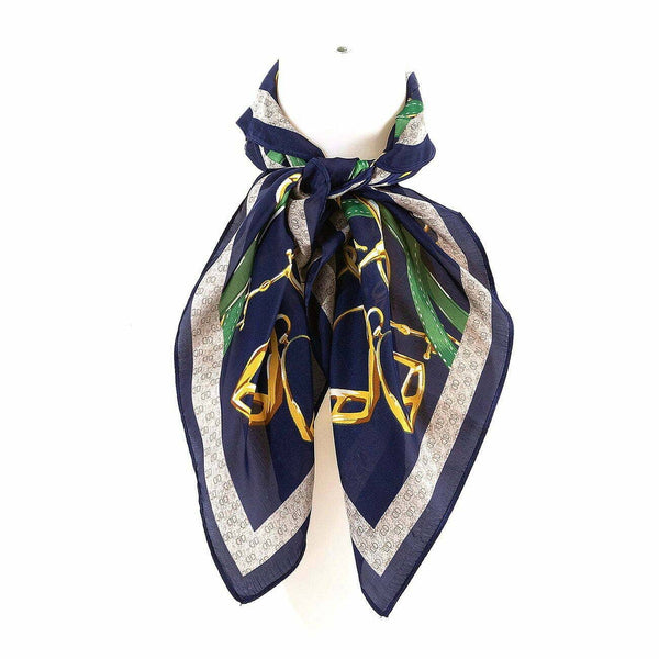 Bag Chain Real Silky Feel Square Scarf: Pink