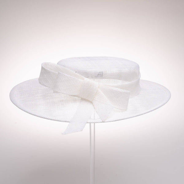 Sinamay Sailor Hat With Sinamay Bow with elastic attachment: Pink