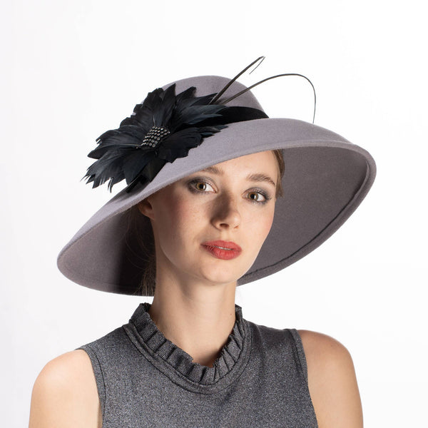 Winter Church & wedding wear hat collection. Great quality: 400494-PU