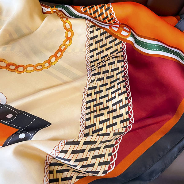 Retro Equestrian Print Shawl/Scarf