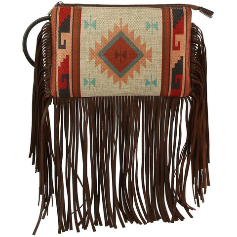 Southwestern Fringe Wristlet Bag