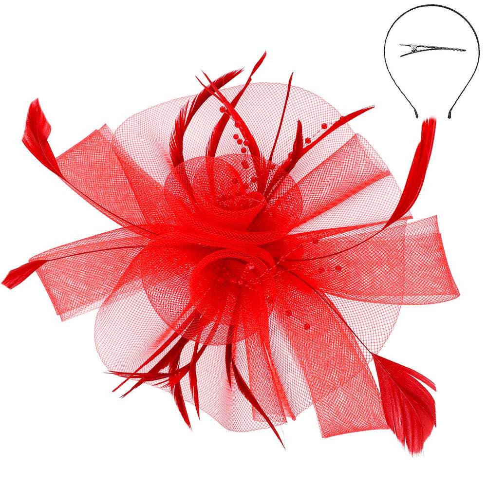 Kentucky Derby Southern  Feather Fascinator Detachable 4: Rd
