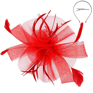 Kentucky Derby Southern  Feather Fascinator Detachable 4: Rd