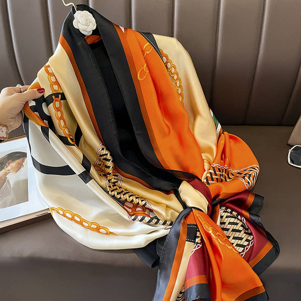 Retro Equestrian Print Shawl/Scarf