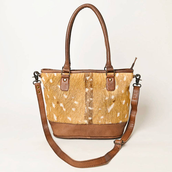 ADBG1230 American Darling Western Hair-On Cowhide Tote Bag with Genuine Leather Trim - Handcrafted Tote: ADBG1230