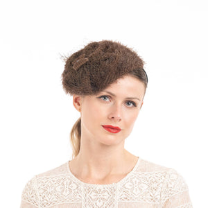 Brown Chenille Fascinator