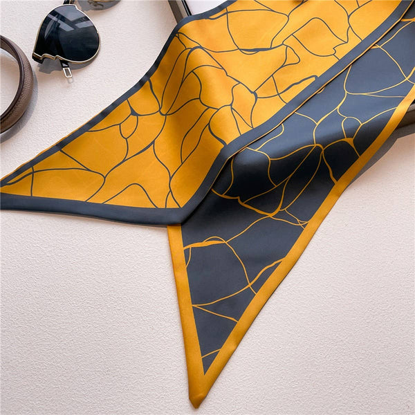 FASHIONABLE DOUBLE-LAYER NARROW SILK HEAD SCARF_CWASC1512: TYPE28 / (OS) 1