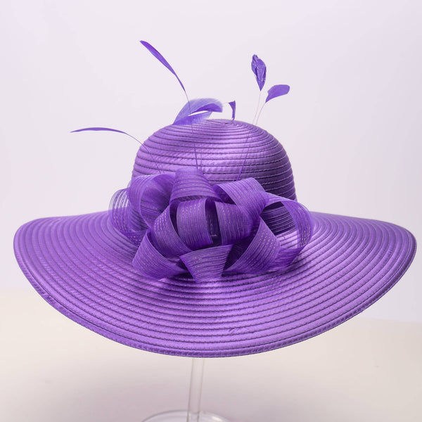 321883 | Color Satin Taffeta Off-The-Face Church Hat: BLACK