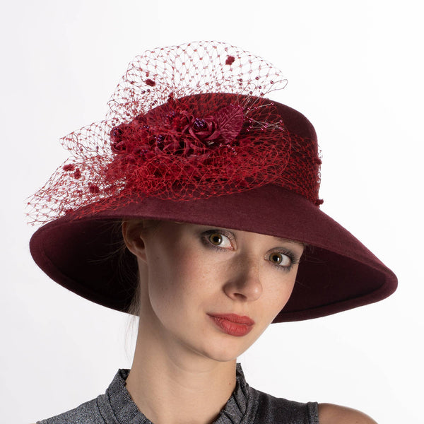 Winter Church & wedding wear hat collection. Great quality: 400780-PU.BK