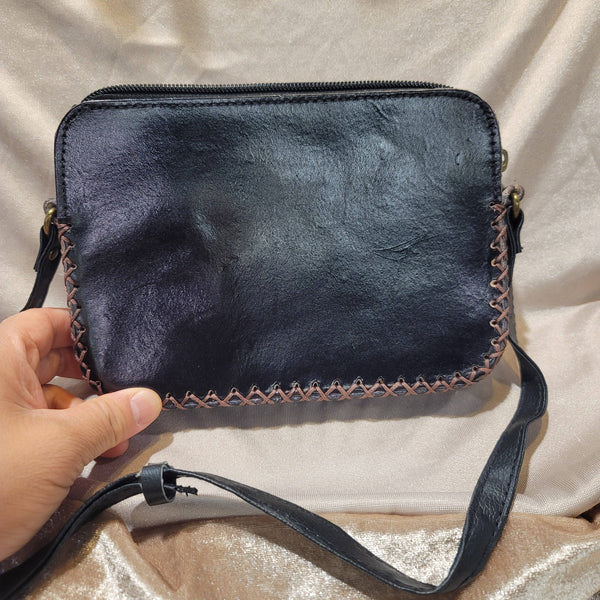 Leather Fox Crossbody Bag