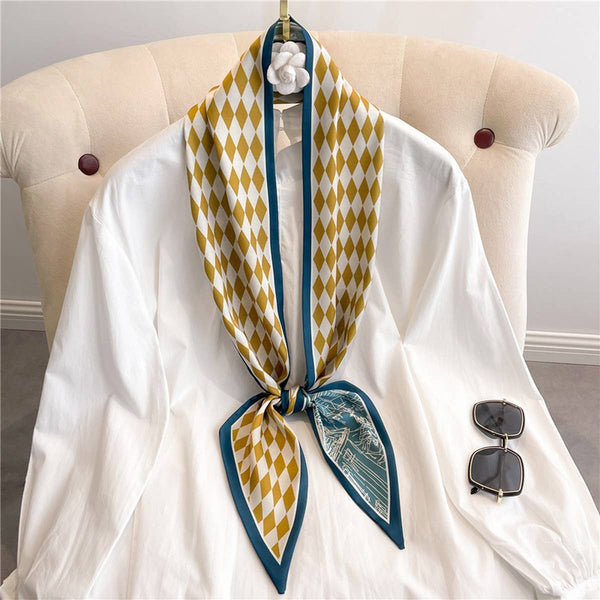 FASHIONABLE DOUBLE-LAYER NARROW SILK HEAD SCARF_CWASC1512: TYPE1 / (OS) 1
