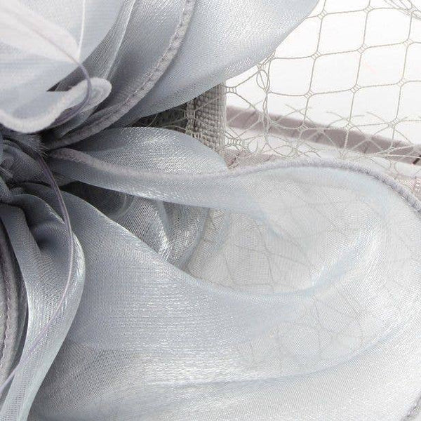 Style Fleur. Grey Chiffon Fascinator On An Aliceband