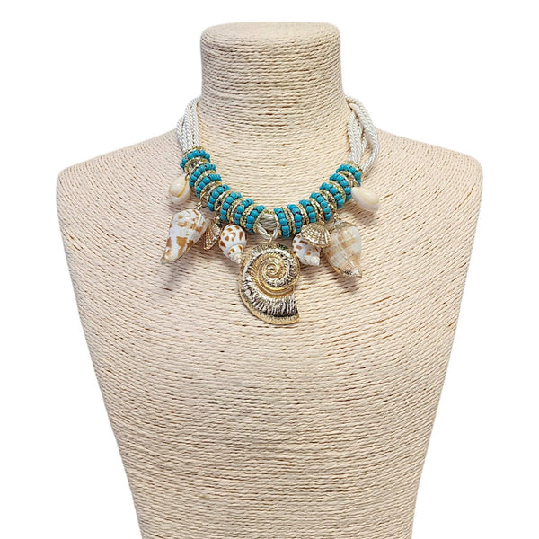 Charm and Seashell Necklace