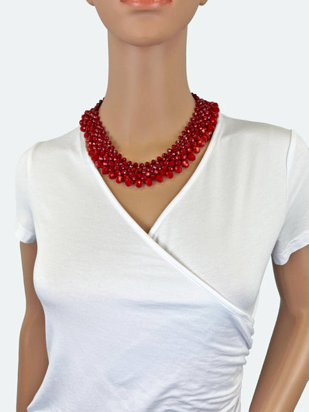 Crystal Statement Necklace: Jet Black