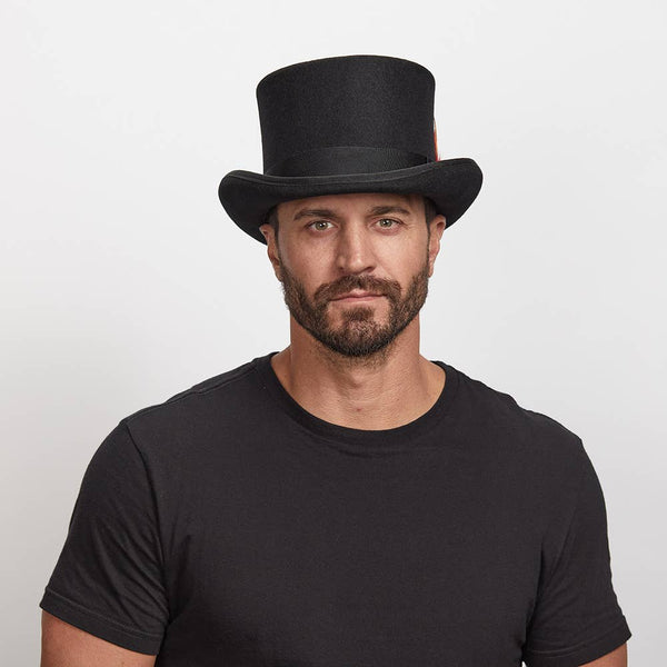 Lightweight Wool Top Hat - Style Majestic: White / LG