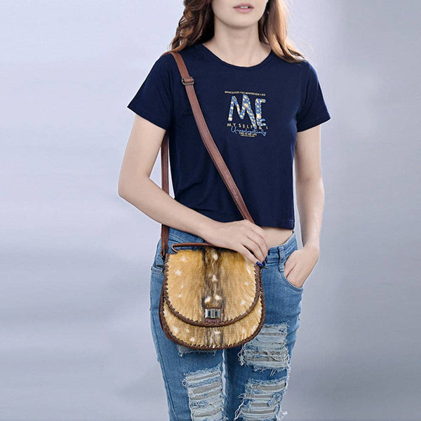 ADBG1221 American Darling Hair-On Cowhide Genuine Leather Western Crossbody Bag: ADBG1221