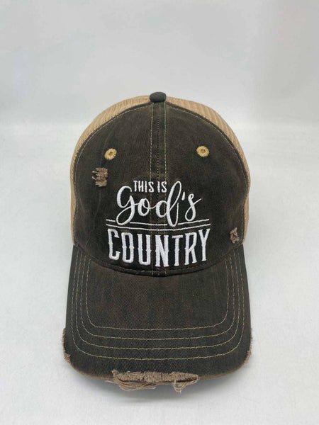 God’s Country Distressed Embroidered  Cap