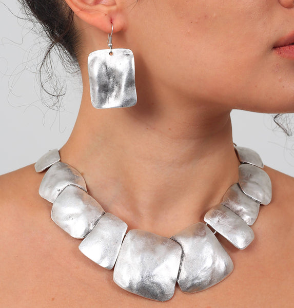 Fine silver plated jewelry set