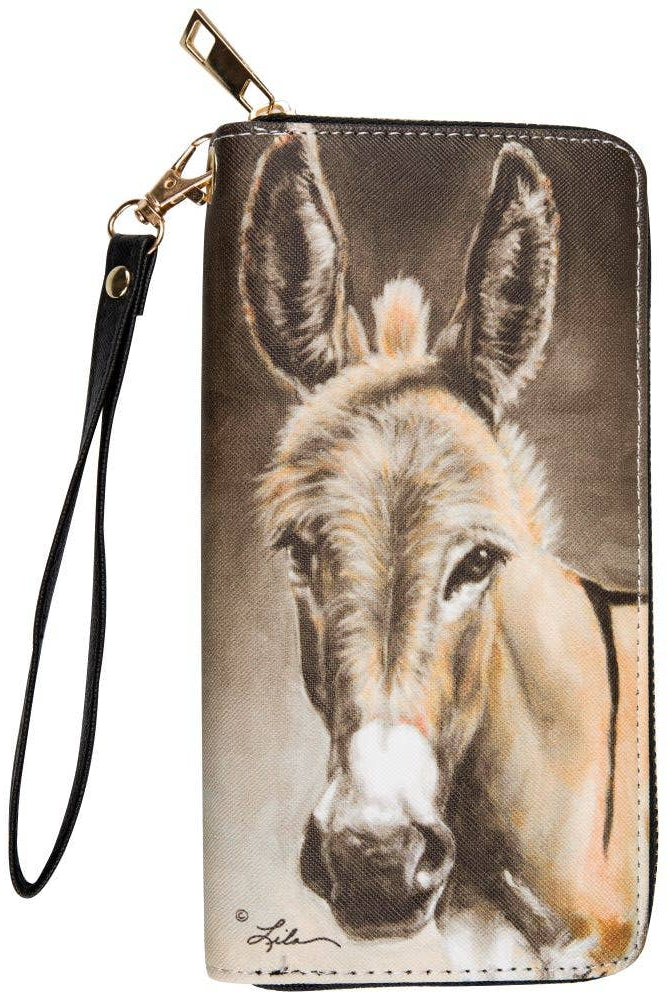Donkey Head Wallet with Wristlet