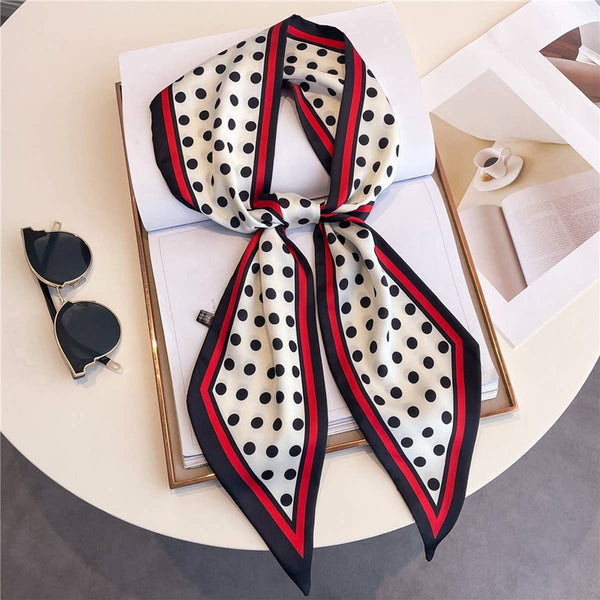 FASHIONABLE DOUBLE-LAYER NARROW SILK HEAD SCARF_CWASC1512: TYPE1 / (OS) 1