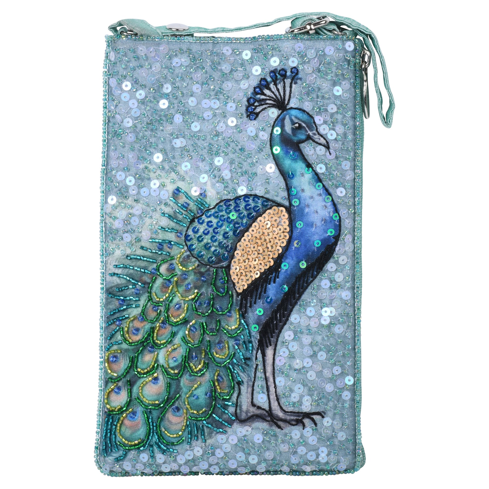 Royal Peacock Beaded Club Bag
